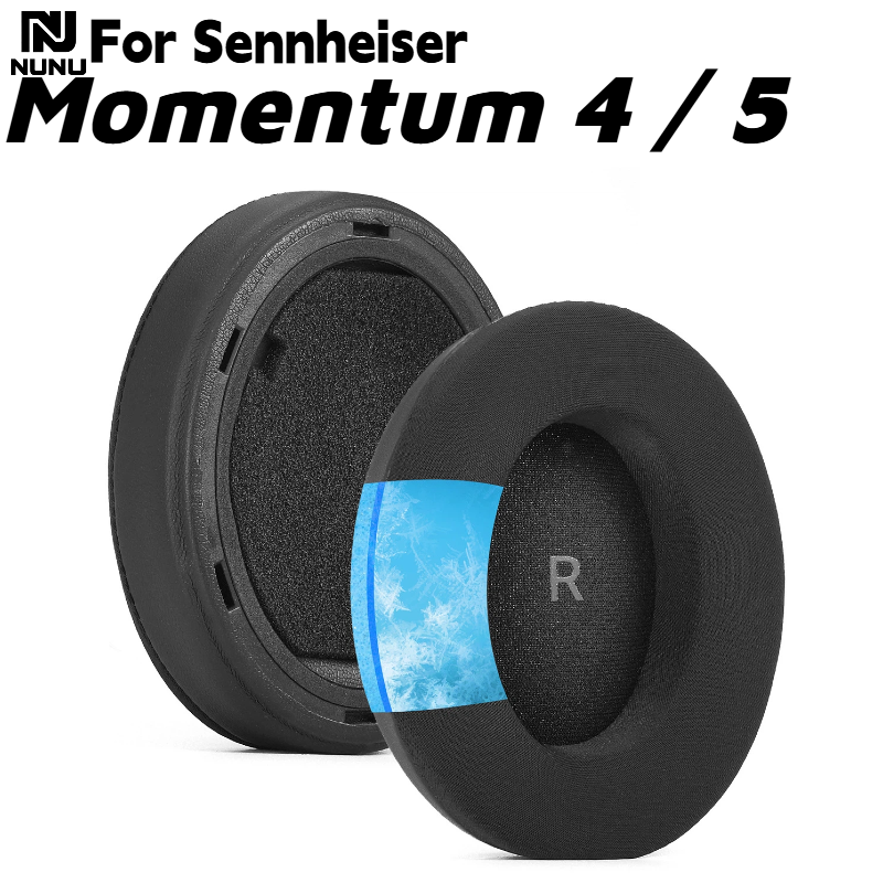 Sennheiser Headphone Momentum 4 - Vervangende, comfortabele oorkussens van lamsleer/proteïneleer/koelgel, met