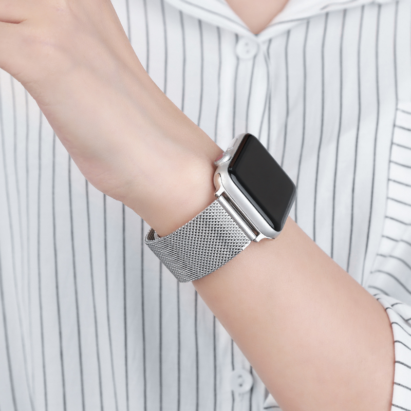 Mesh Coil Strip - Roestvrijstalen band met gaasstructuur voor Apple