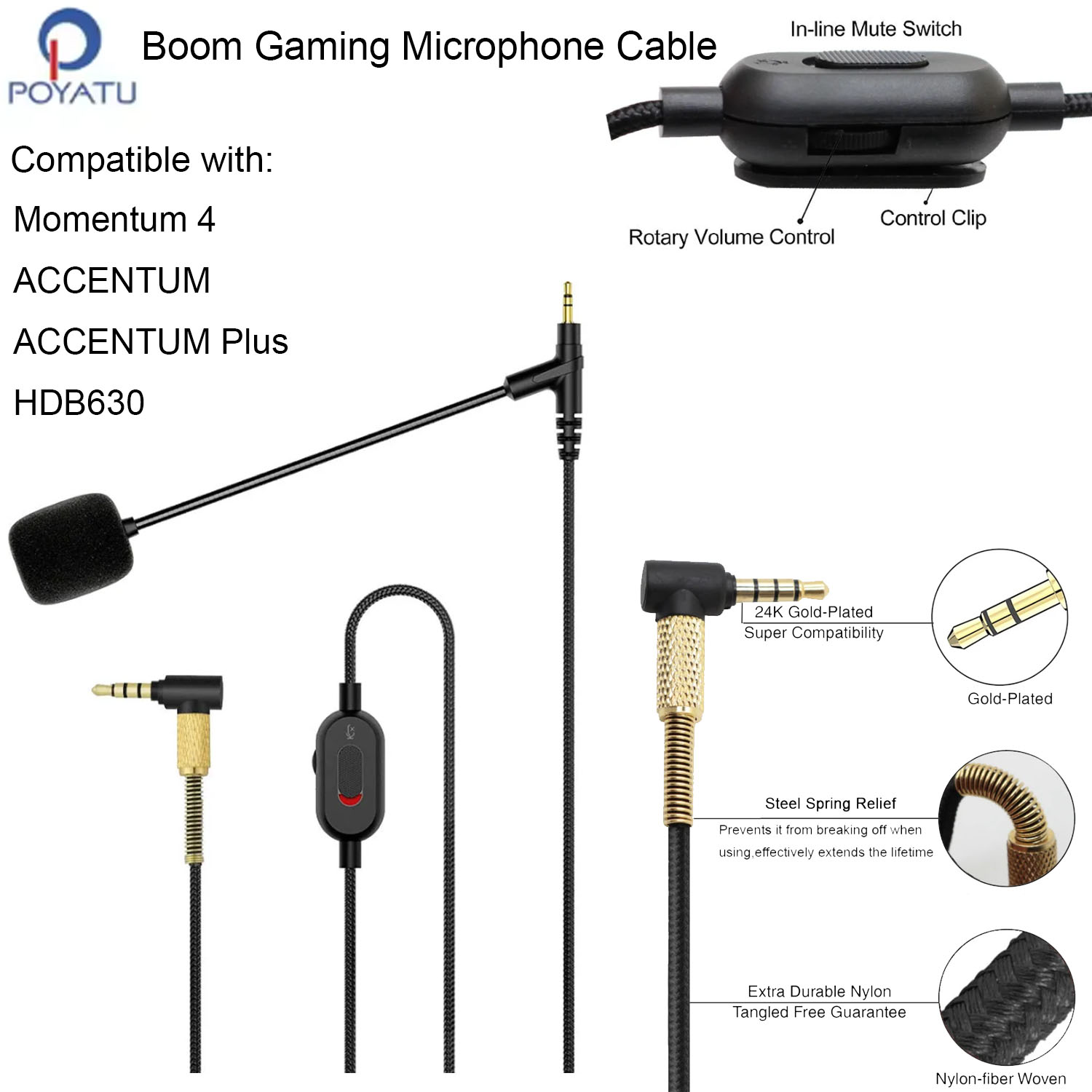 Boom Mic-hoofdtelefoonkabel vo - Sennheiser Headphone Momentum 4 recensie en prijs